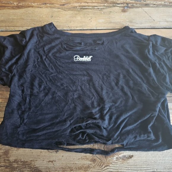 COPY - Bombshell Black Shredded Tshirt Sz S - Picture 10 of 10